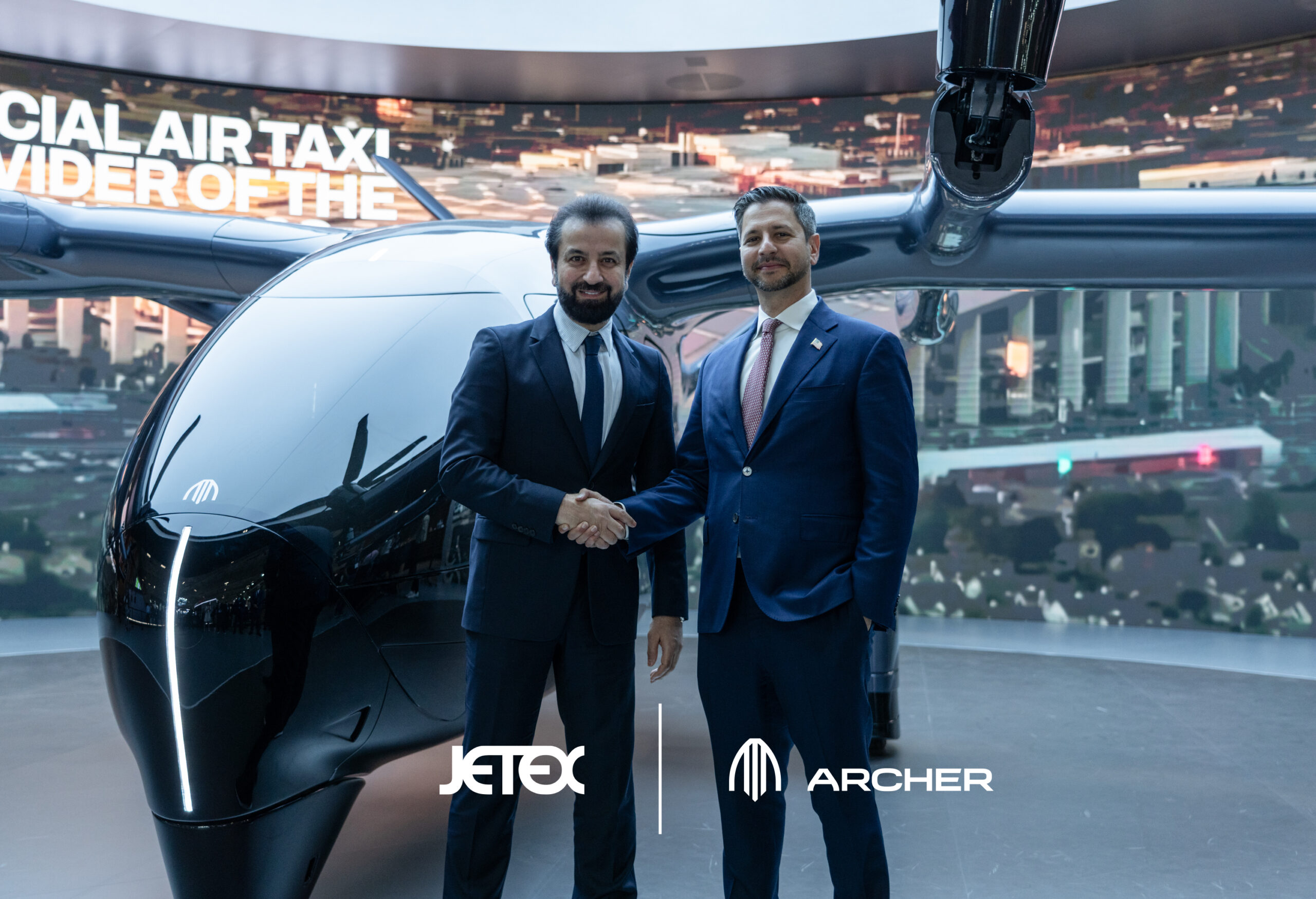 Archer CEO and Founder Adam Goldstein (right) with Adel Mardini, Founder and CEO of Jetex (left)